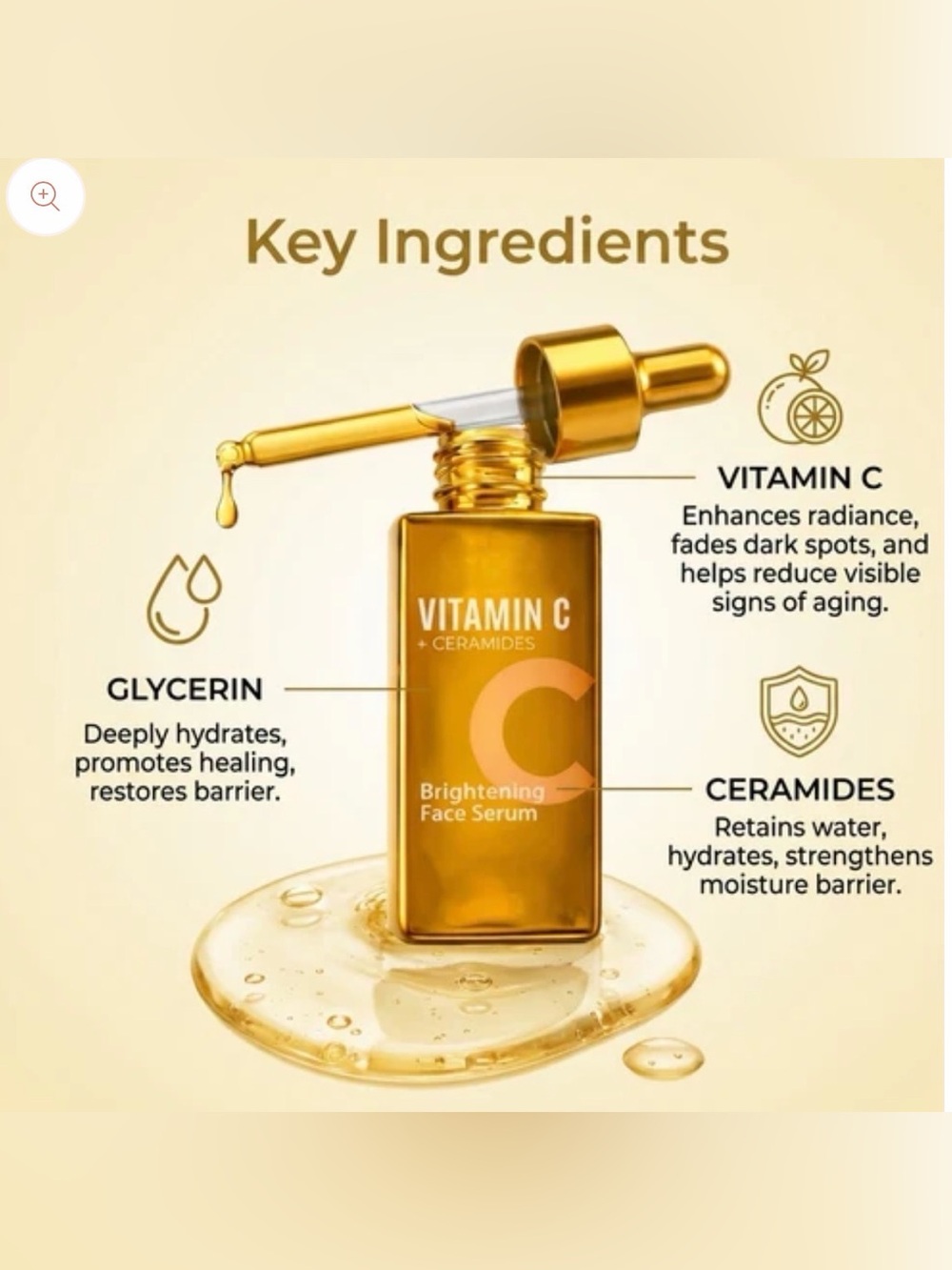 Revitalux Vitamin C + Ceramides Brightening Face Serum - Picture 2 of 5